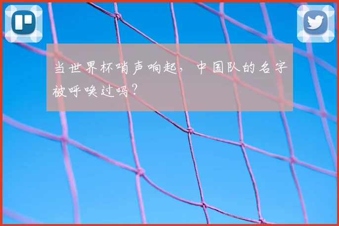 当世界杯哨声响起，中国队的名字被呼唤过吗？
