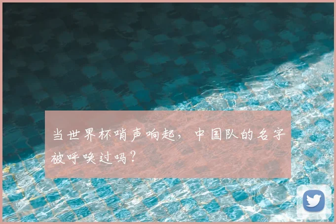 当世界杯哨声响起，中国队的名字被呼唤过吗？